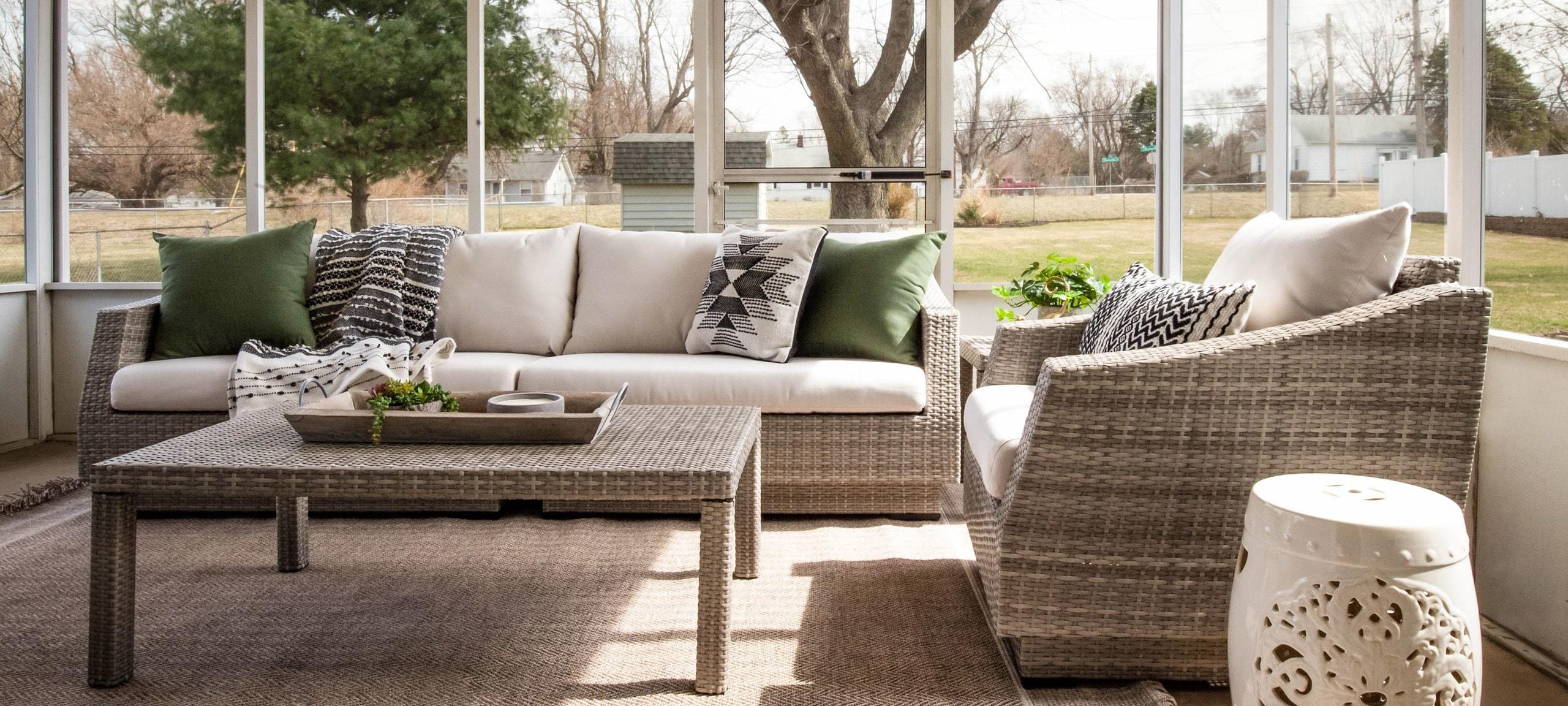 Professionally staged sunroom in Central Illinois area by Brinkoetter Realtors